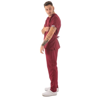 Conjunto Pijama Scrub Cirúrgico Unissex Oxford Clínica Odonto Veterinária Enfermagem