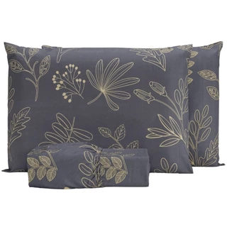 Jogo Lençol Casal King Size 3 Peças Cama Box Tecido 200 Fios Ideais Para Colchão 2,03mx 1,93m X 40cm