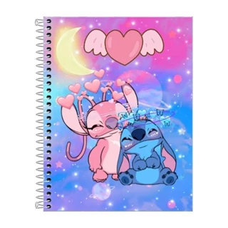 Kit 4 Cadernos Lilo & Stitch Escolar 1 ou 10 materias