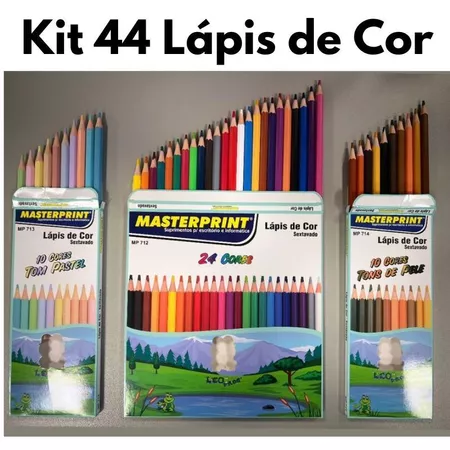 Kit 44 Lápis de Cor