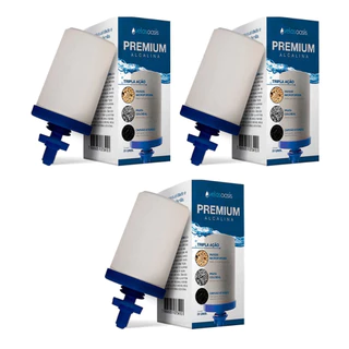 Kit 3 Velas Para Filtro Barro Alcalina Prata Coloidal Premium Tripla Ação Oasis Promoção