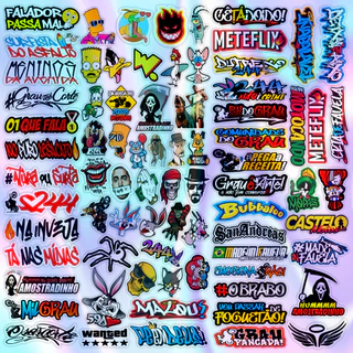 Cartela de Adesivos Holográficos - 77 Unidades - Impreshow MHL06 em Oferta na Shopee