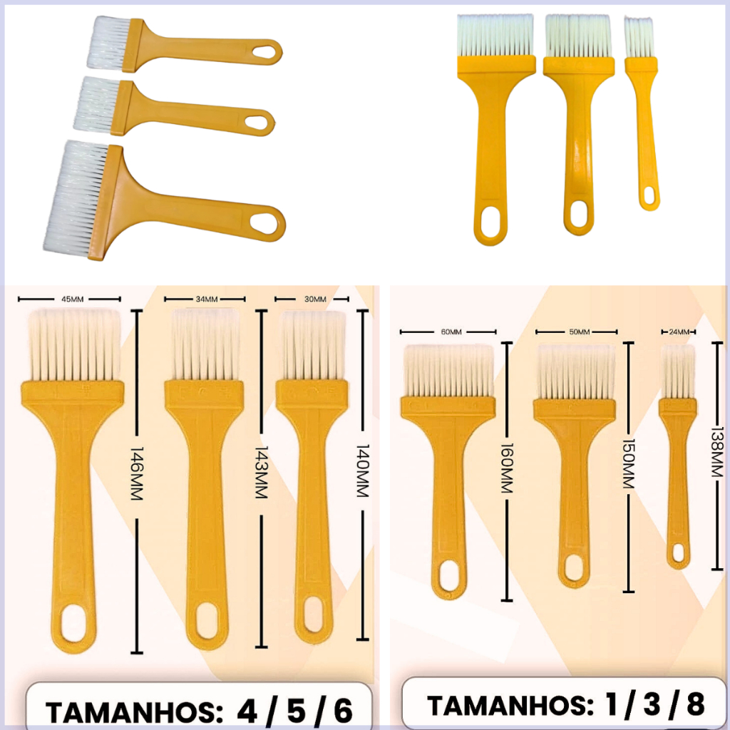 Kit 6 Trincha Pincel Para Pintura TrinchaTrinchas Pincel Para Pintura ...