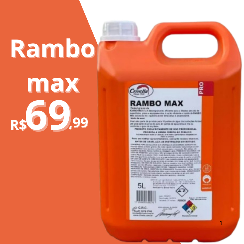 RAMBO MAX - Desengordurante Potente para Limpeza Pesada | Shopee Brasil