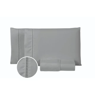 Kit Jogo de Lençol 04 Peças 400 Fios Cama Casal Queen Micropercal Ponto Palito em Oferta na Shopee