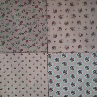 Kit 4 cortes tecido tricoline 100 algodão - 50 x 140 cm cada