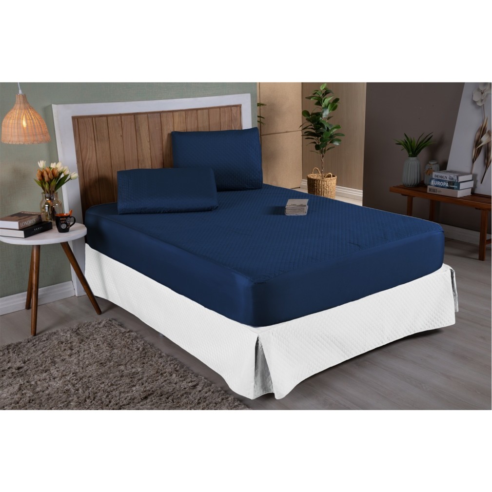 Capa Protetora Impermeável com Elástico Colchão Cama Casal Queen King ou Solteiro Matelado