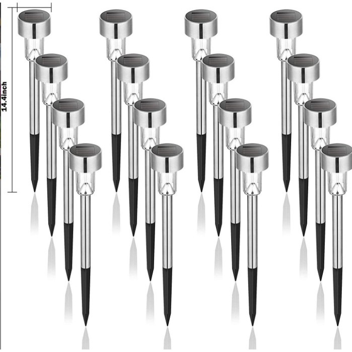 10un Lâmpada luz solar de aço inoxidável para decoração ao ar livre luz noturna  lâmpada  jardim