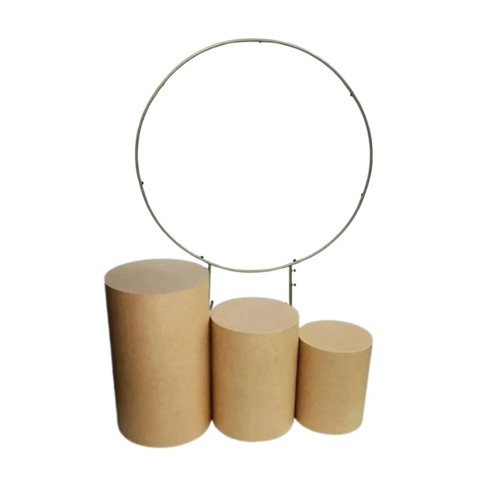 Kit Arco E Cilindro PMG Decoração Festa Pegue e Monte Mdf | Shopee Brasil