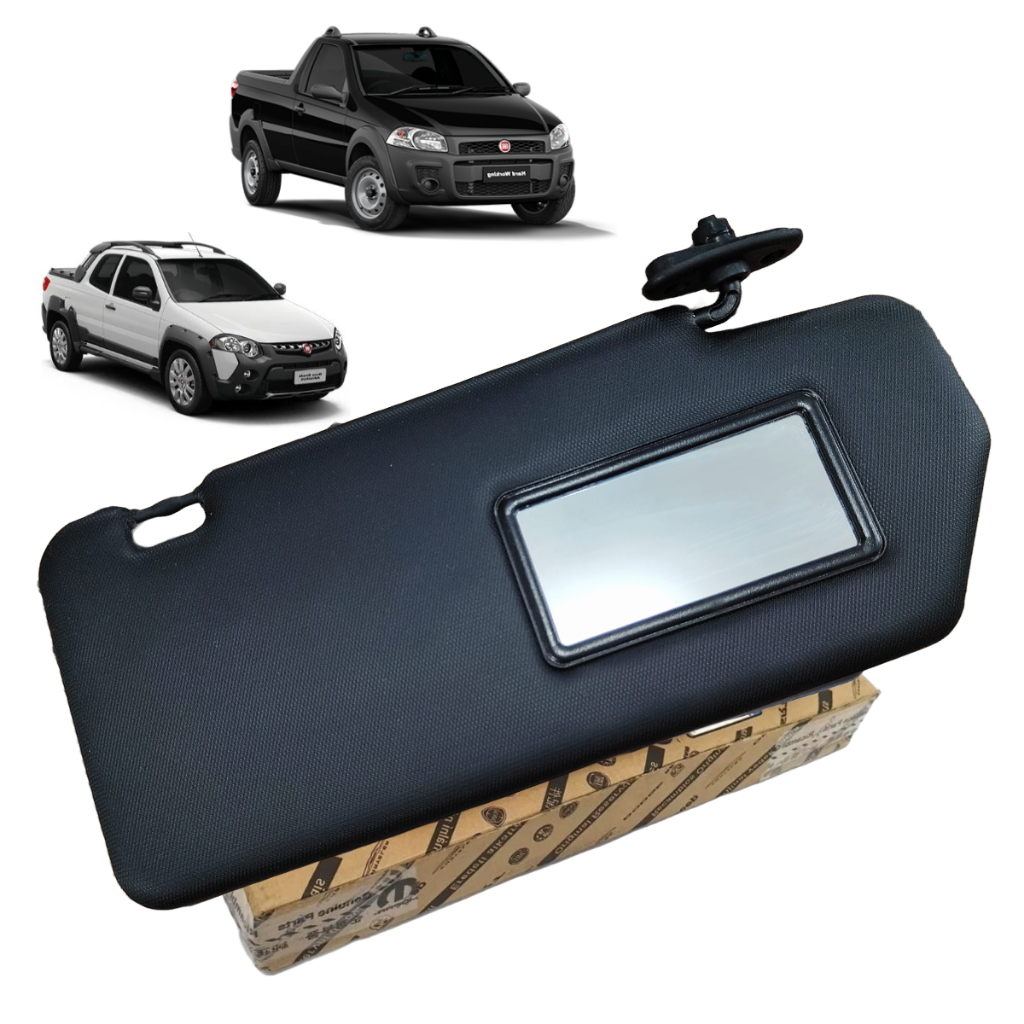 Quebra Sol Direito Preto Espelho Fiat Strada Original | Shopee Brasil