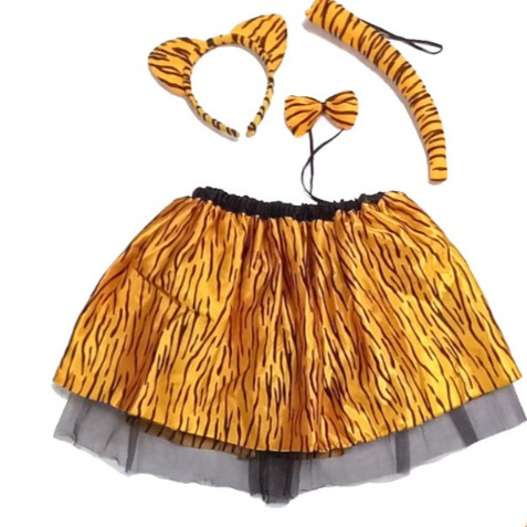 Fantasia Infantil Tigre com Saia, Tiara, Gravata e Cauda – Festa ...