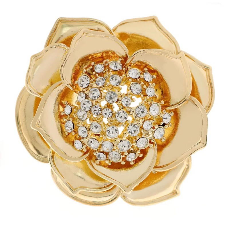 Broche Rosa Gold | Shopee Brasil
