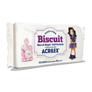 Massa para Biscuit Porcelana Fria Natural 500G ACRILEX