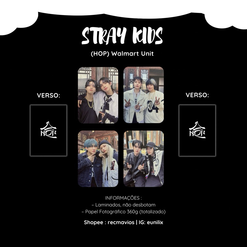 Stray Kids - (HOP) Set Photocard Variados [FANMADE] | Shopee Brasil