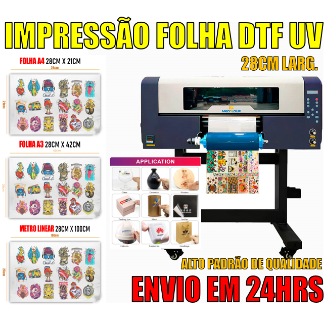 IMPRESSÃO DTF UV ENVIO IMEDIATO EM ATÉ 24 HORAS