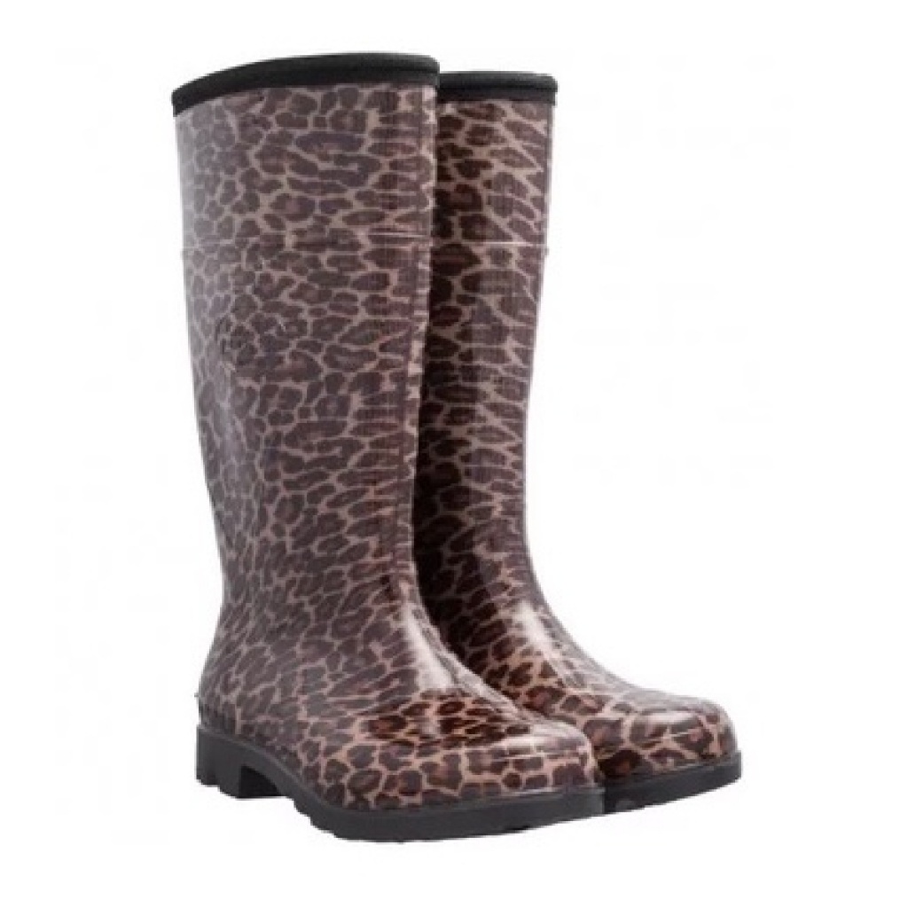 Bota Galocha Feminina Cano Longo Galocha Estampada Bota Galocha