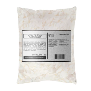 1 Kg Cera de Soja Em Escamas 100% Pura Para Fabricação de Velas Artesanais Cera Vegetal