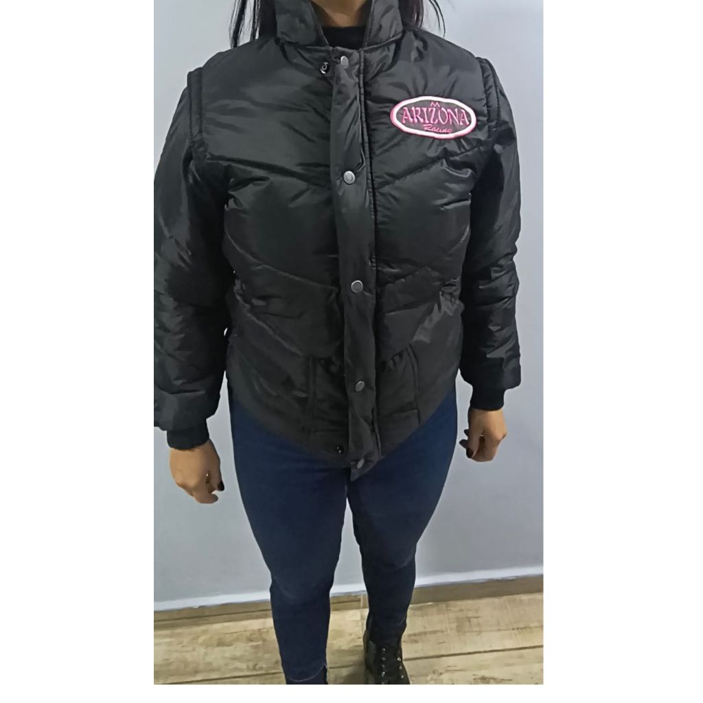 JAQUETA ARIZONA FEMININA COM BOLSO E REFLETIVA | Shopee Brasil