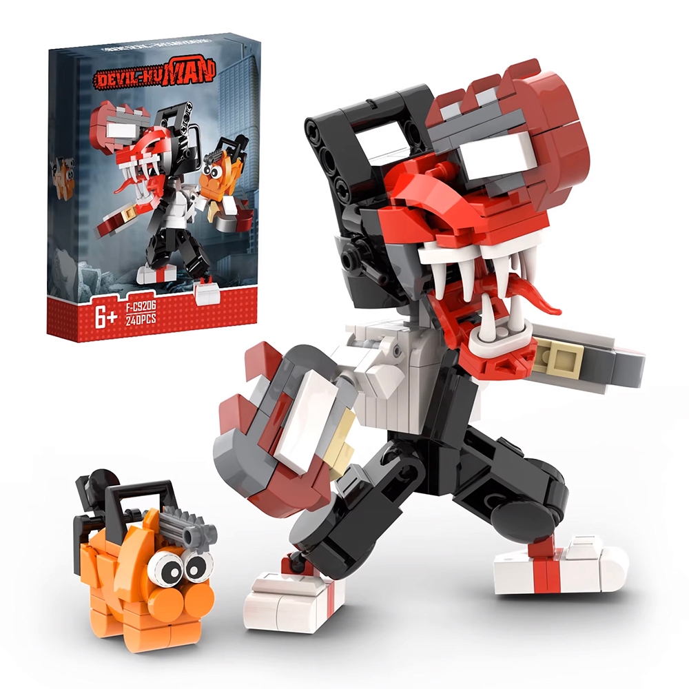 Chainsaw Man - Denji E Pochita Blocos De Montar 239 Peças