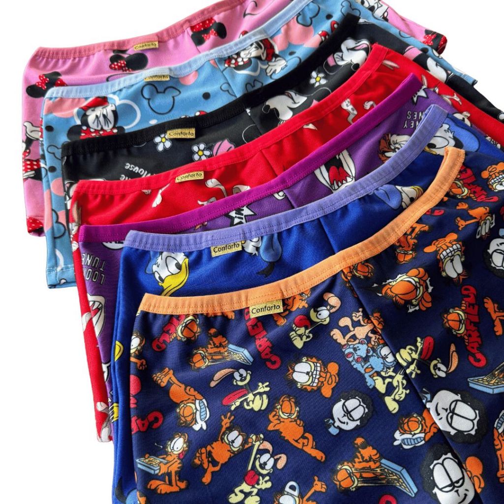 KIT 10 Calcinha Shortinho Cueca Boxer Feminina Gestante Pós Parto