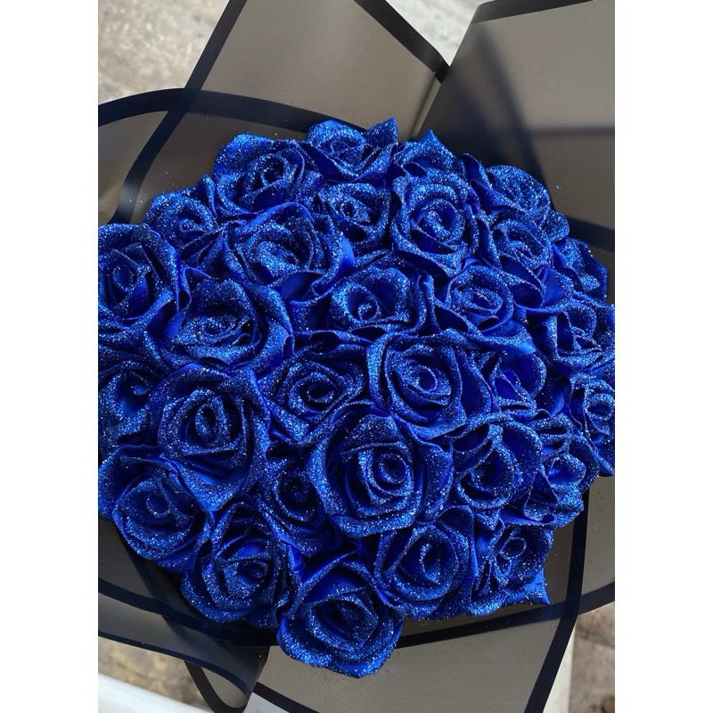 Buquê de Cetim com 25 Rosas | Buquê Rosas Eternas | > ESCOLHA A COR ...