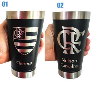 Copo térmico Personalizado de time C/ tampa e abridor 473ml