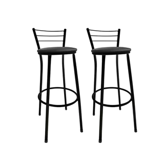 Banquetas Alta Bistrô Bancos Cozinha Bar Balcão Direto da Fabrica Kit 2
