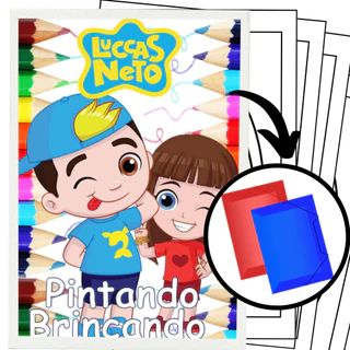 100 Desenhos Para Pintar e Colorir Luccas Neto - Folhas A4 Sulfite Avulsas/Soltas em Oferta na Shopee