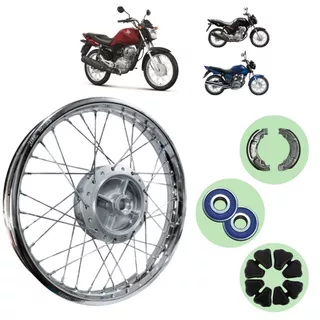 Folha de Aro Roda Jante Traseira Cg Titan Fan 150 160 Completa 2004 2008 2010 2014 + Raio 4mm em Oferta na Shopee