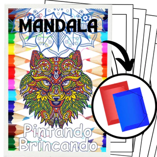 100 Desenhos Para Pintar e Colorir Mandala Adulto - Folhas A4 Sulfite Avulsas/Soltas em Oferta na Shopee