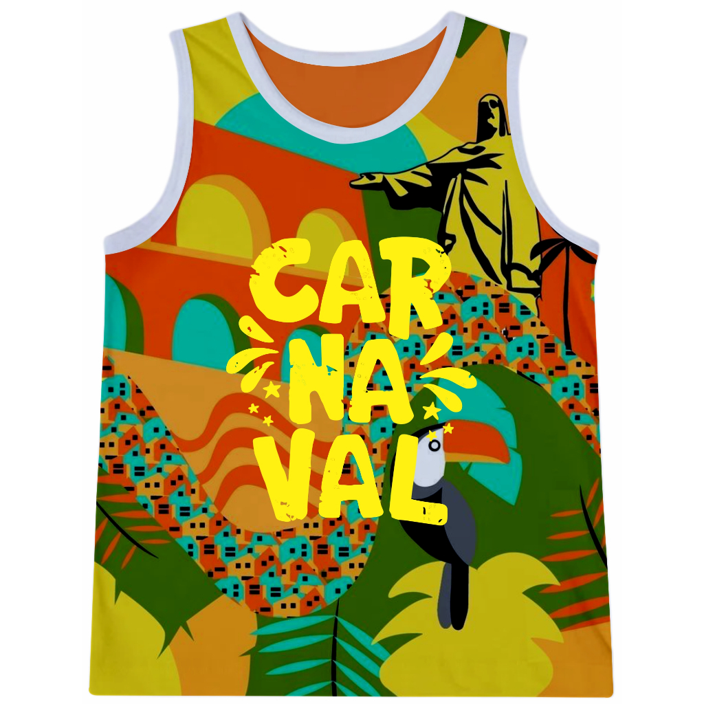 Camiseta Sem manga Abadá Poliéster - Carnaval Rio | Shopee Brasil