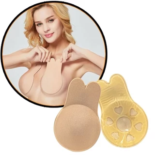 Kit2 pares Sutiã Adesivo Silicone Up Haiz Levanta Seio Transparente Coelho tapa seio