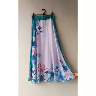 Saia longa floral feminina - brechó/desapego