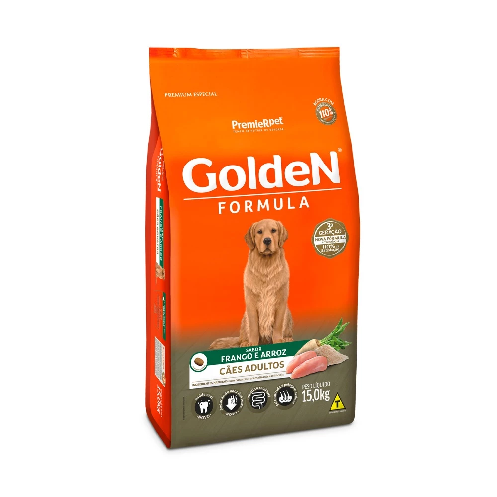 Imagem do produto Ração Golden Formula Cães Adultos 15kg Frango & Arroz 15 kg (PEDIDO MÁXIMO DE 2 PACOTES) no catálogo Master Pet