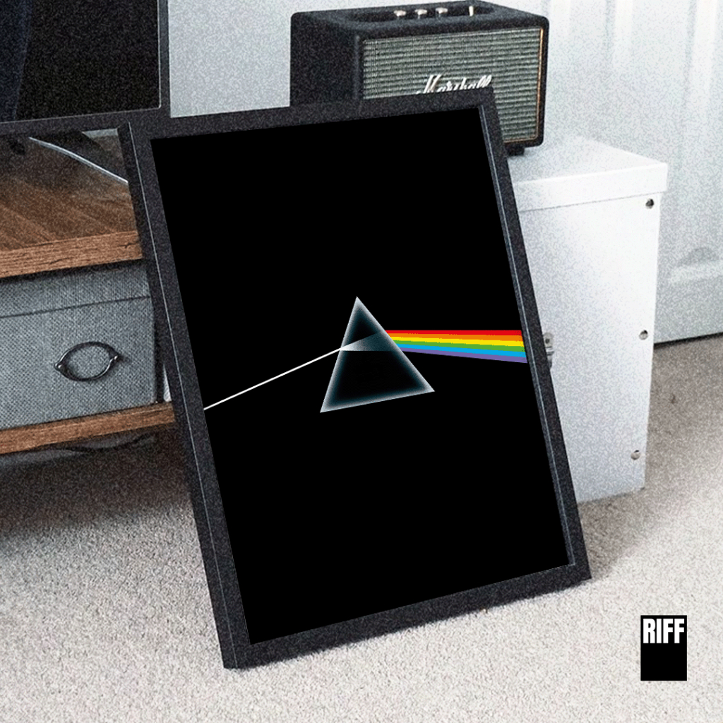 Quadro decorativo Pink Floyd Dark Side Of The Moon Rock Moldura MDF ...