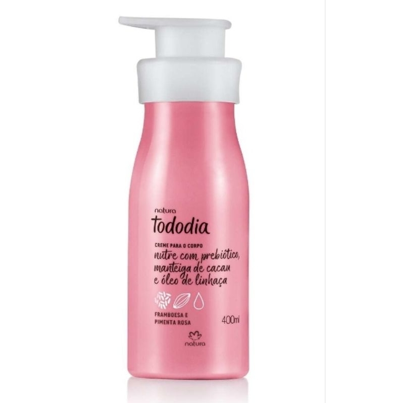 HIDRATANTE NATURA TODODIA FRAMBOESA E PIMENTA ROSA 400ML | Shopee Brasil