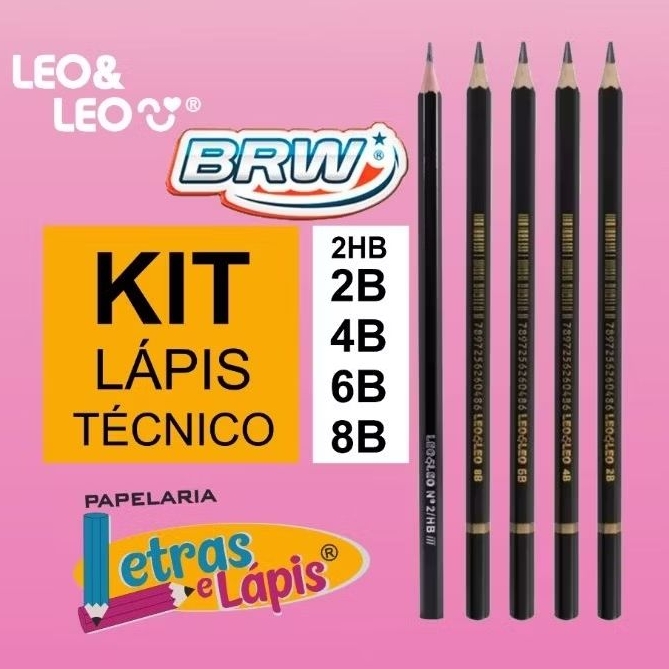 KIT LÁPIS PARA DESENHO TÉCNICO PROF *** 2Hb 2B 4B 6B 8B ***ENVIAMOS EM 24H ****100%ORIGINAL******PARA TODO BRASIL****