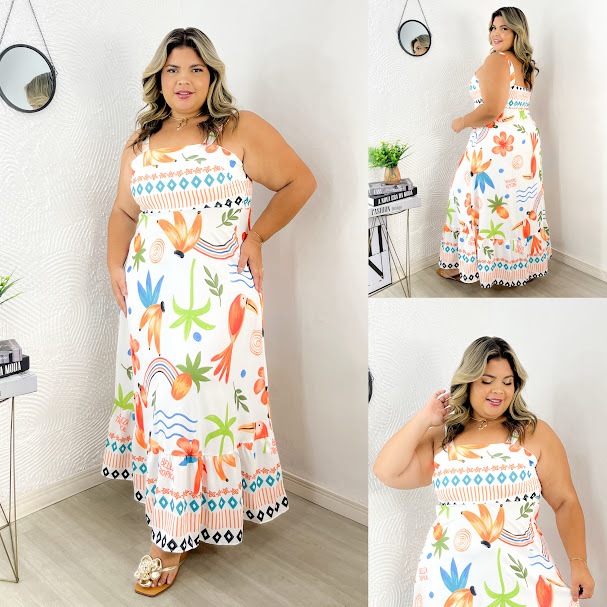 Vestido Longo Farm Plus Size