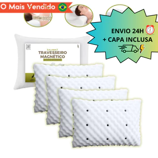Travesseiro Magnético ALTO ORTOPEDICO Massageador Confortável Soft Infravermelho Terapeutico Luxo