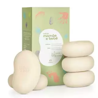 Caixa de sabonete mamãe bebe 5 unidades em Oferta na Shopee