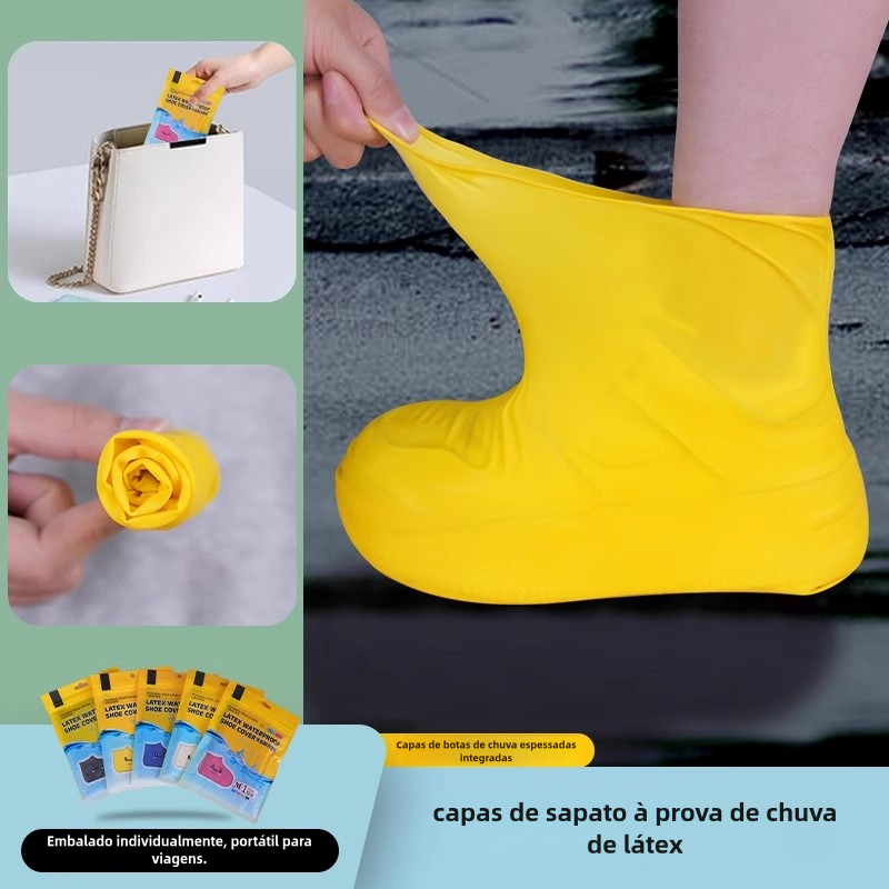Protetor De Sapato Impermeável De Silicone Capa de Chuva Para Tênis Colorido e Unisex Joven e Adulto