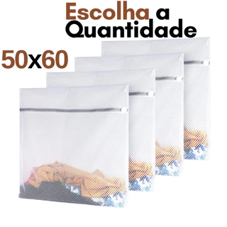 Kit Saco Lavar Roupa 50 x 60 Sacos para Lavadora Maquina Roupa Delicada Intima Tanquinho