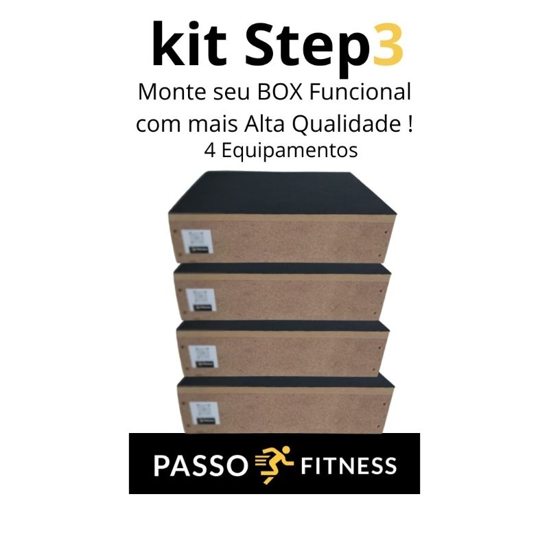 Kit 4 Step Treino Academia Atacado 45x30x12 | Shopee Brasil