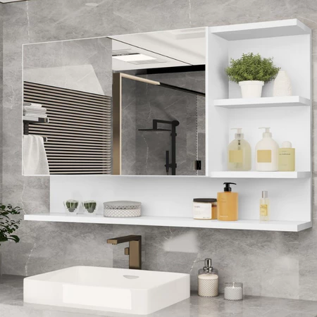 Armário espelheira com porta cle