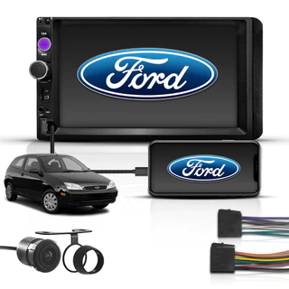 Kit Multimídia Mp5 2 Din Bluetooth Espelha Ford Focus 2001 a 2008