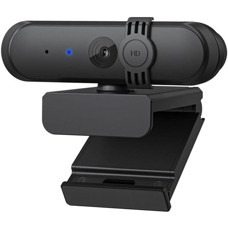 Camera Webcam H806 com Microfone para PC , USB, Full HD 1080p, Preta para Video chamada Reuniões