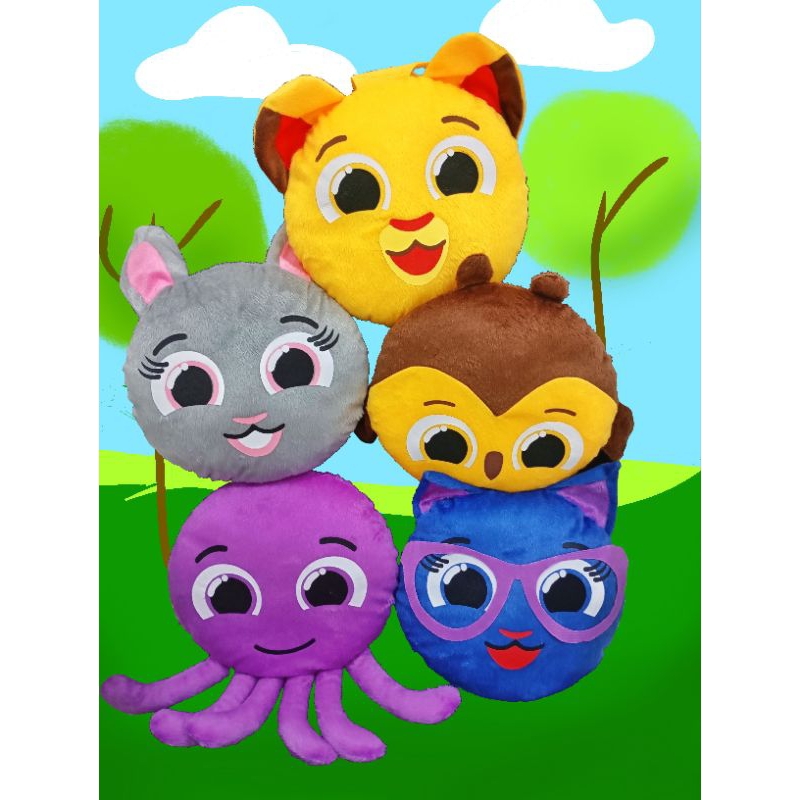 Pelúcias infantil Turma Bolofofos - Pow, Bunny, Rick, Sophie e Pipi ...
