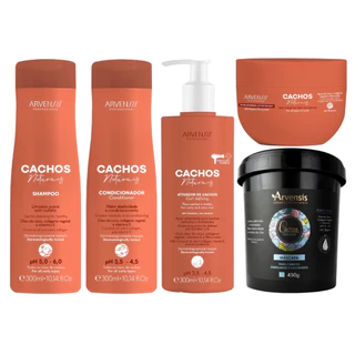 Kit Arvensis Cachos Completo Ondulados E Cacheados 5 Itens