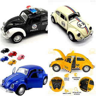 Carrinho Fusca Miniatura de Metal Ferro Abre as Portas e Capô Fricção em Oferta na Shopee