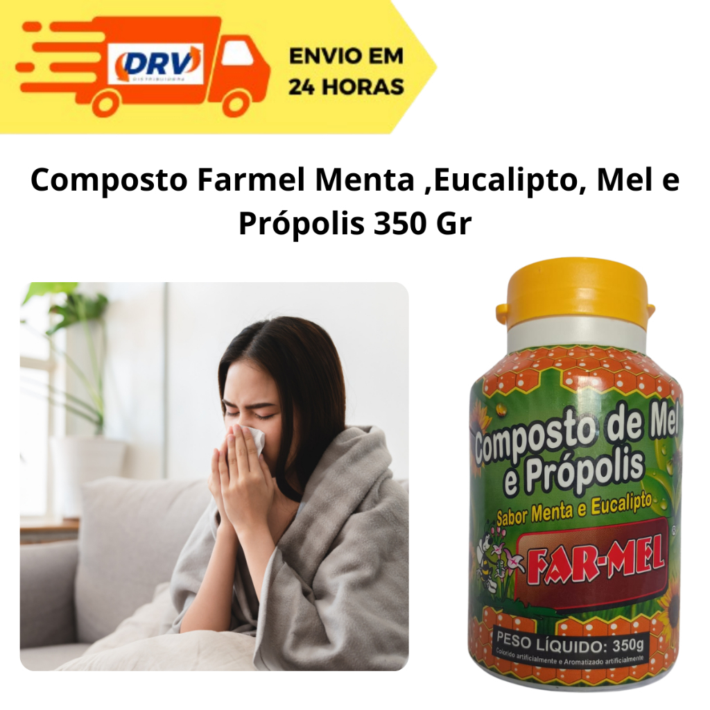Composto Farmel Menta, Eucalipto ,Mel e Própolis - Composto Farmel ...
